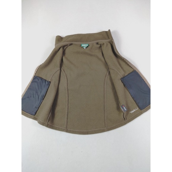 Vintage L.L.Bean Fleece Vest Womens Small Brown Polartec Hiking Gorpcore - Picture 5 of 11